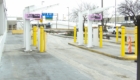 Magenta LED Short Term Entry signs marking the entry lanes at Memphis International Airport